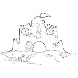 着色页: 沙堡 (建筑和建筑学) #204740 - 免费可打印着色页