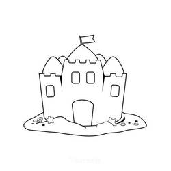 着色页: 沙堡 (建筑和建筑学) #204741 - 免费可打印着色页