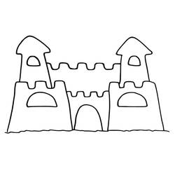 着色页: 沙堡 (建筑和建筑学) #204745 - 免费可打印着色页