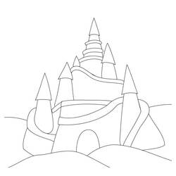 着色页: 沙堡 (建筑和建筑学) #204756 - 免费可打印着色页