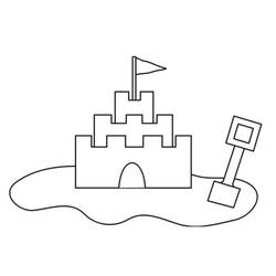 着色页: 沙堡 (建筑和建筑学) #204759 - 免费可打印着色页