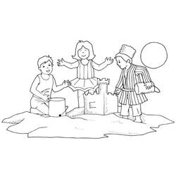 着色页: 沙堡 (建筑和建筑学) #204761 - 免费可打印着色页