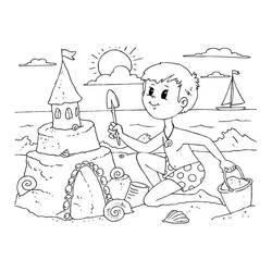 着色页: 沙堡 (建筑和建筑学) #204763 - 免费可打印着色页