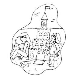着色页: 沙堡 (建筑和建筑学) #204765 - 免费可打印着色页