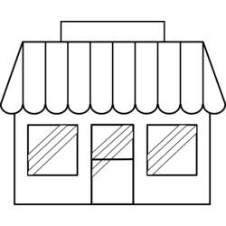 着色页: 店铺 (建筑和建筑) #67010 - 免费可打印着色页
