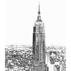 着色页: 摩天大楼 (建筑和建筑) #65575 - 免费可打印着色页