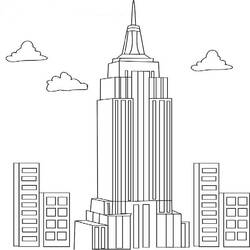着色页: 摩天大楼 (建筑和建筑) #65786 - 免费可打印着色页