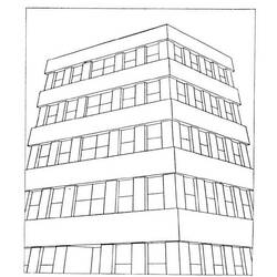 着色页: 摩天大楼 (建筑和建筑) #65817 - 免费可打印着色页