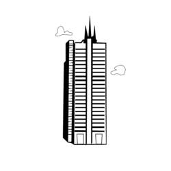 着色页: 摩天大楼 (建筑和建筑) #65836 - 免费可打印着色页