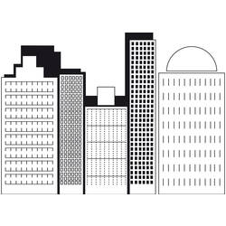 着色页: 摩天大楼 (建筑和建筑) #65873 - 免费可打印着色页