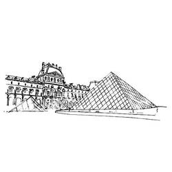 着色页: 卢浮宫 (建筑和建筑学) #185425 - 免费可打印着色页