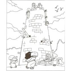 着色页: 巴别塔 (建筑和建筑学) #213638 - 免费可打印着色页