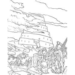 着色页: 巴别塔 (建筑和建筑学) #213639 - 免费可打印着色页