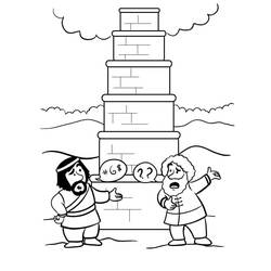 着色页: 巴别塔 (建筑和建筑学) #213642 - 免费可打印着色页