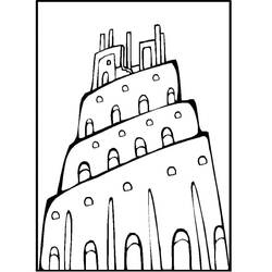 着色页: 巴别塔 (建筑和建筑学) #213651 - 免费可打印着色页