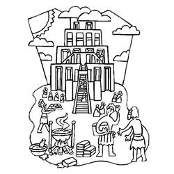 着色页: 巴别塔 (建筑和建筑学) #213661 - 免费可打印着色页