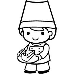 着色页: 面包师 (职业和专业) #89975 - 免费可打印着色页