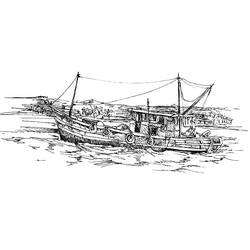 着色页: 渔夫 (职业和专业) #104051 - 免费可打印着色页