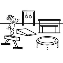 着色页: 体操 (职业和专业) #192303 - 免费可打印着色页