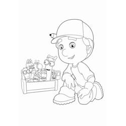 着色页: 杂工 (职业和专业) #90243 - 免费可打印着色页