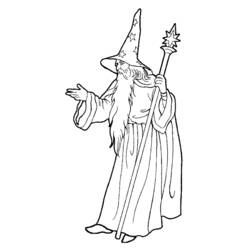着色页: 魔术师 (职业和专业) #100692 - 免费可打印着色页