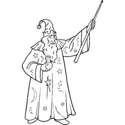 着色页: 魔术师 (职业和专业) #100728 - 免费可打印着色页
