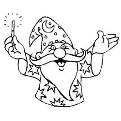 着色页: 魔术师 - 免费可打印着色页