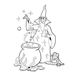 着色页: 魔术师 (职业和专业) #100802 - 免费可打印着色页