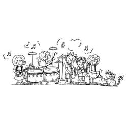 着色页: 音乐家 (职业和专业) #102532 - 免费可打印着色页