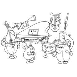 着色页: 音乐家 (职业和专业) #102543 - 免费可打印着色页