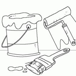 着色页: 画家 (职业和专业) #104336 - 免费可打印着色页