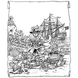 着色页: 海盗 (职业和专业) #105115 - 免费可打印着色页