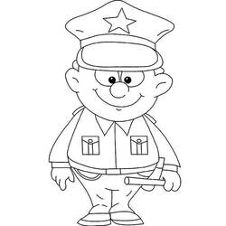 着色页: 警察 - 免费可打印着色页