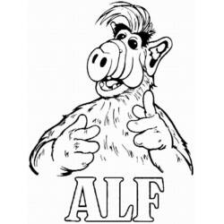 着色页: ALF - 免费可打印着色页