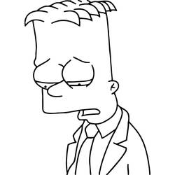 着色页: Bart Simpson (卡通人物) #210673 - 免费可打印着色页
