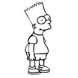 着色页: Bart Simpson (卡通人物) #210674 - 免费可打印着色页