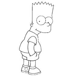 着色页: Bart Simpson (卡通人物) #210676 - 免费可打印着色页