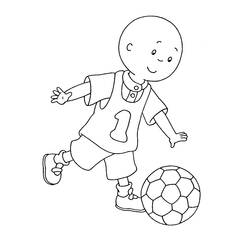 着色页: Caillou - 免费可打印着色页