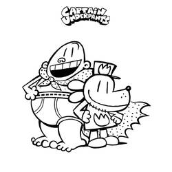 着色页: Captain Underpants (卡通人物) #209721 - 免费可打印着色页