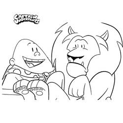 着色页: Captain Underpants - 免费可打印着色页