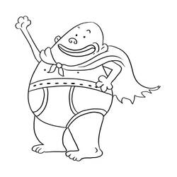 着色页: Captain Underpants (卡通人物) #209723 - 免费可打印着色页