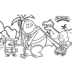 着色页: Captain Underpants (卡通人物) #209724 - 免费可打印着色页