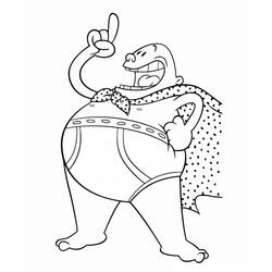 着色页: Captain Underpants (卡通人物) #209725 - 免费可打印着色页