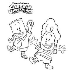 着色页: Captain Underpants (卡通人物) #209737 - 免费可打印着色页