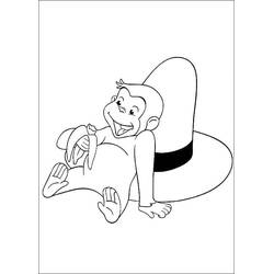着色页: Curious George (卡通人物) #211195 - 免费可打印着色页