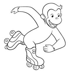 着色页: Curious George (卡通人物) #211196 - 免费可打印着色页