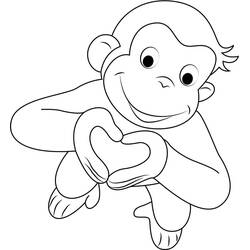 着色页: Curious George (卡通人物) #211199 - 免费可打印着色页