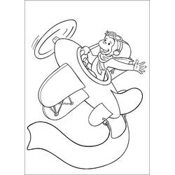 着色页: Curious George (卡通人物) #211204 - 免费可打印着色页