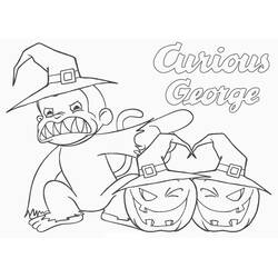 着色页: Curious George (卡通人物) #211206 - 免费可打印着色页