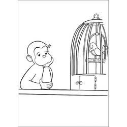 着色页: Curious George (卡通人物) #211214 - 免费可打印着色页